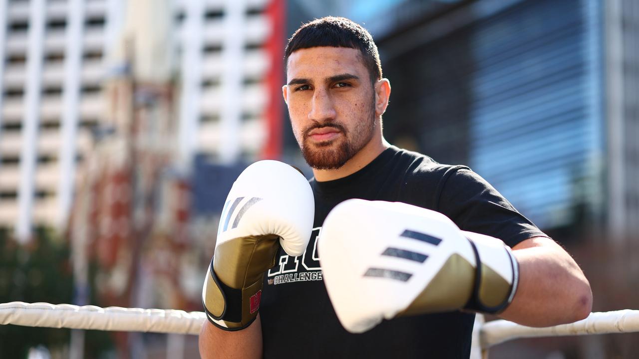 BRISBANE, AUSTRALIA - JUNE 10: Justis Huni poses during an open training session at King George Square on June 10, 2022 in Brisbane, Australia. (Photo by Chris Hyde/Getty Images)