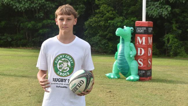 Sunny Coast Crocs junior rugby 7s star Samson Leggo.