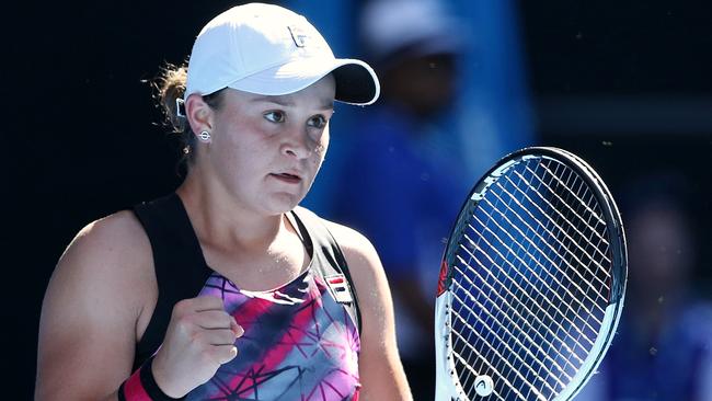 Ash Barty at this year’s Australian Open. Picture: Wayne Ludbey