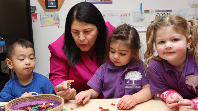 Queensland Education Minister Grace Grace tours The Learning Sanctuary, Brisbane. Picture: Liam Kidston