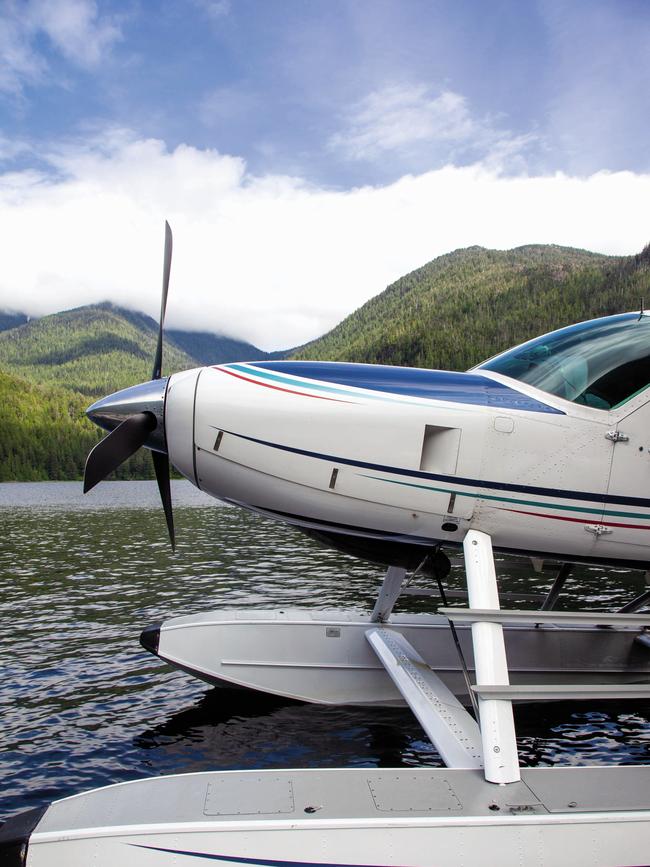 Guests arrive via a puddle jumper from Vancouver. Picture: Nikki Fenix