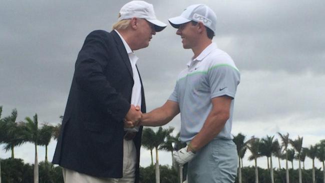 Donald Trump and Rory McIlroy in 2015.
