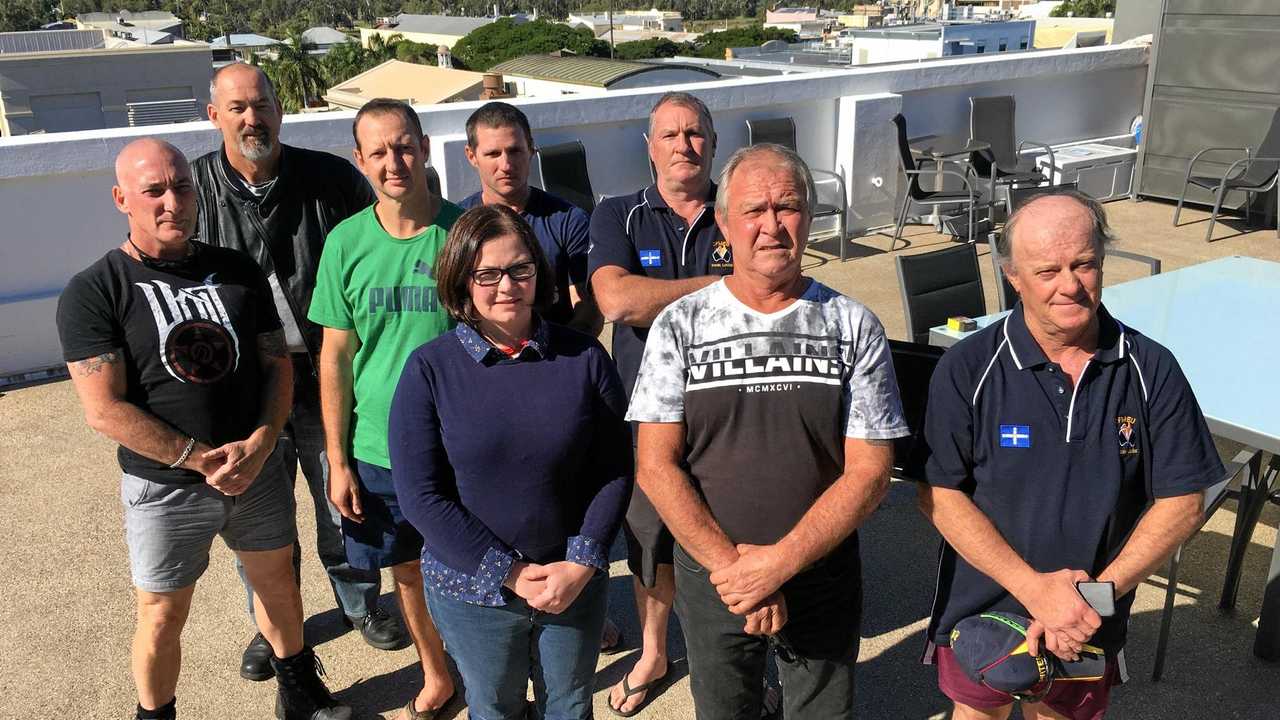 WHAT NOW? Former Cook Colliery workers Phil Wells, Alex Green, Darren Morrow, Chris Smithers, Eldon Alley, Wayne Bradshaw and Keith Armstrong with the ALP's Lisa Chesters. Picture: Kerri-Anne Mesner