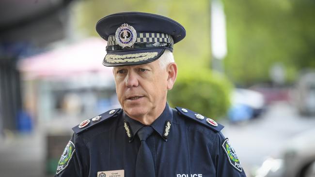 Police Commissioner Grant Stevens at a press conference. Picture: Roy VanDerVegt