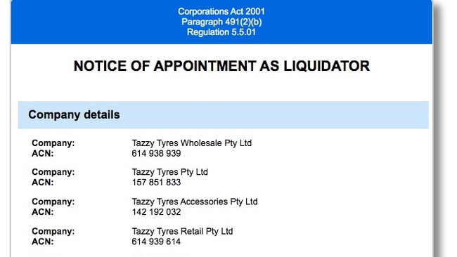 The companies were wound up in liquidation, leaving creditors owed money.