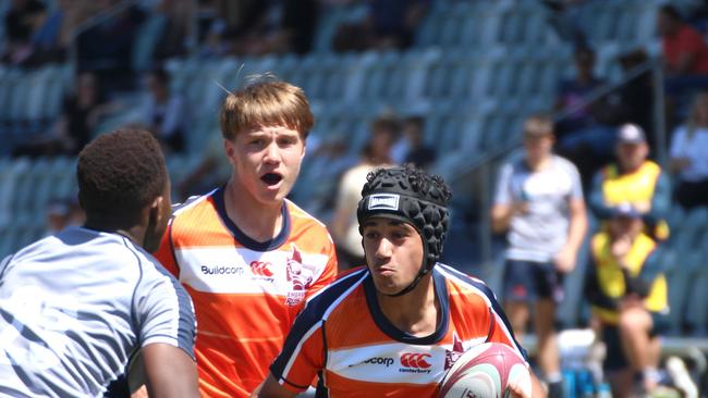 Emerging Reds Cup day 1 action between SEQ and Brisbane Grey in the Under 15s.