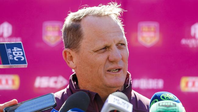 Maroons coach Kevin Walters is seen speaking to media during the Captain's Run at Suncorp Stadium in Brisbane, Tuesday, June 4, 2019. Game one of the NRL State of Origin series will be played at Suncorp Stadium on Wednesday, June 5. (AAP Image/Glenn Hunt) NO ARCHIVING