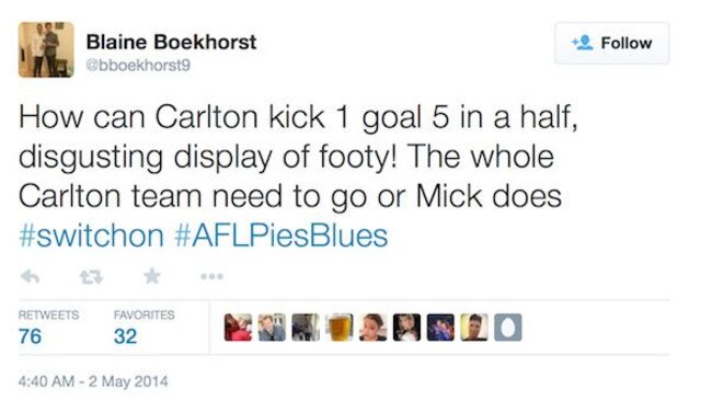 Boekhorst’s infamous tweet.