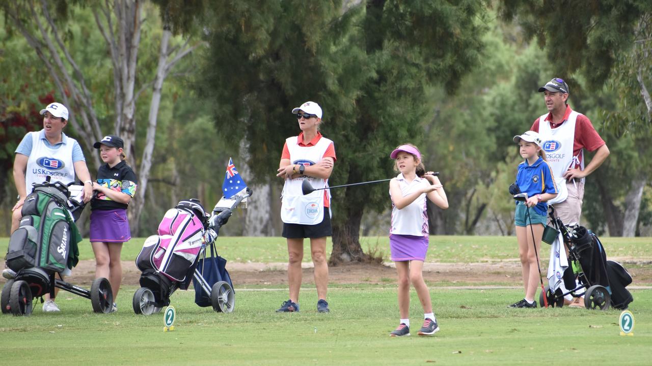 On course on the second day of the US Kids Golf Foundation Australian Open at the Rockhampton Golf Club on September 28.