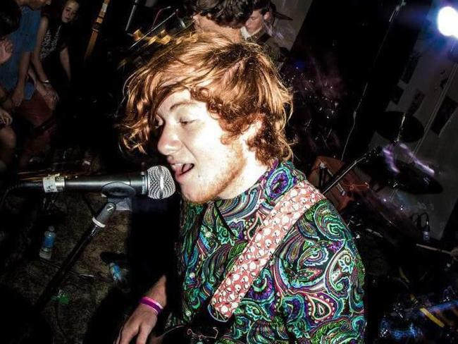 NSW Waratahs prop Harry Johnson-Holmes singing with his rock band.