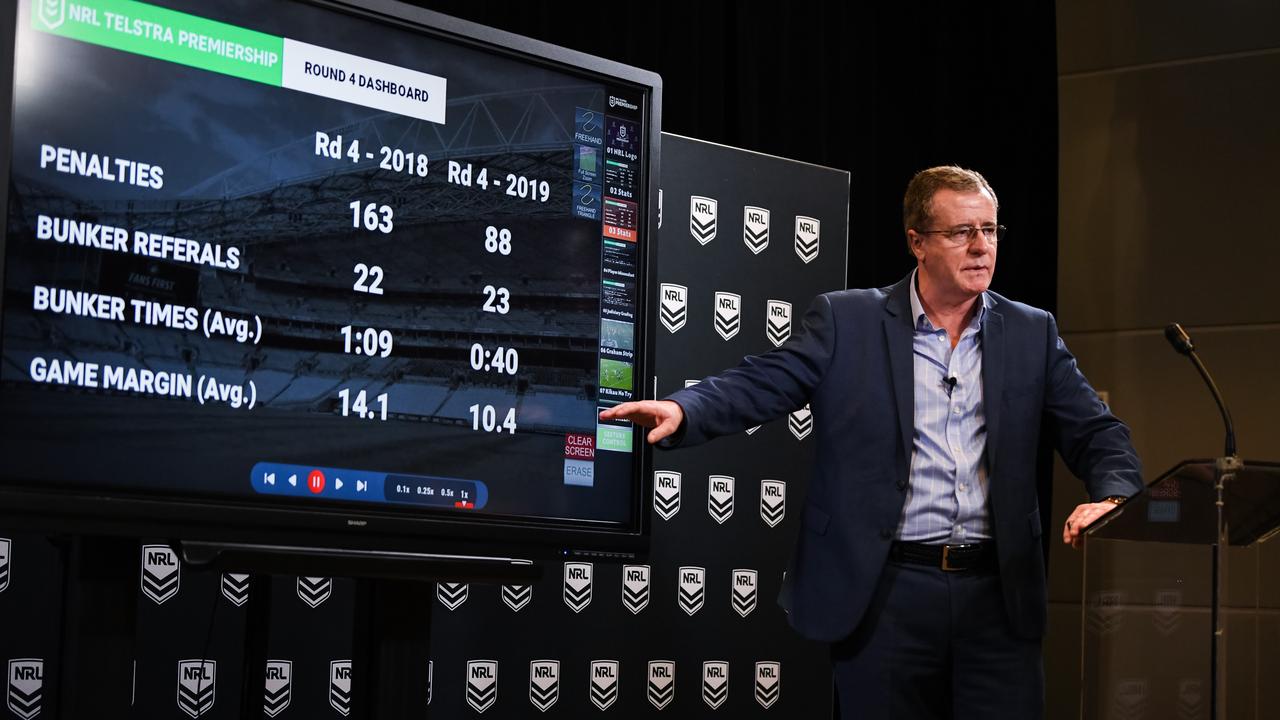 Graham Annesley says the ARLC will consider making changes to the sin bin rule. Picture: NRL Imagery