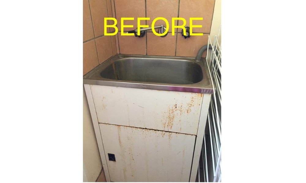 12 Rustoleum Spray Paint Transforms Rusty Laundry Tub Kidspot