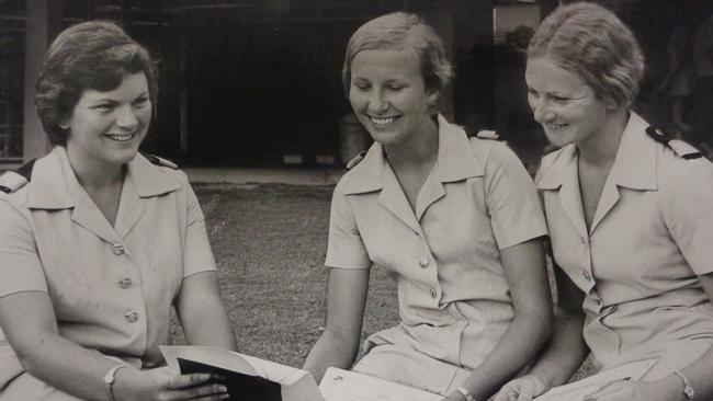 Wendy Rankin, Patricia Pearce and Michelle Enderby at the academy in 1976. Picture: Queensland Police