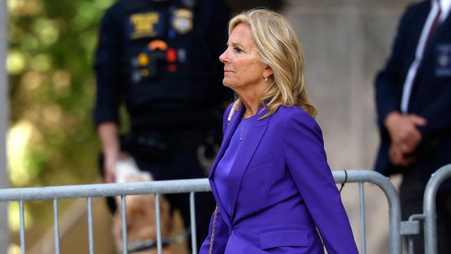 First Lady Jill Biden leaves court after the start of Hunter Biden's trial on Monday. Picture: Getty Images