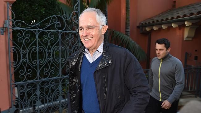 Australian Prime Minister Malcolm Turnbull had very little to say yesterday upon emerging from his Point Piper home.