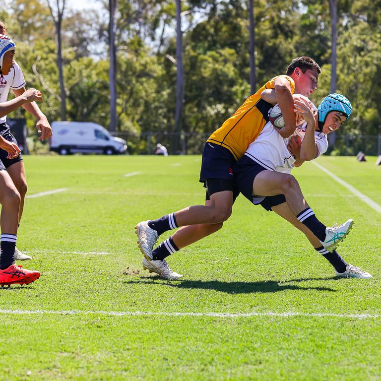 Buildcorp Emerging Reds Cup day one action between South East Queensland's Under-15s and Brisbane White Under-15s. Picture credit: QRU Media/ Erick Lucero.