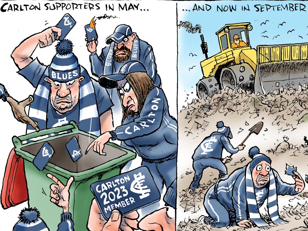 mark Knight cartoon on the resurgence of Carlton FC