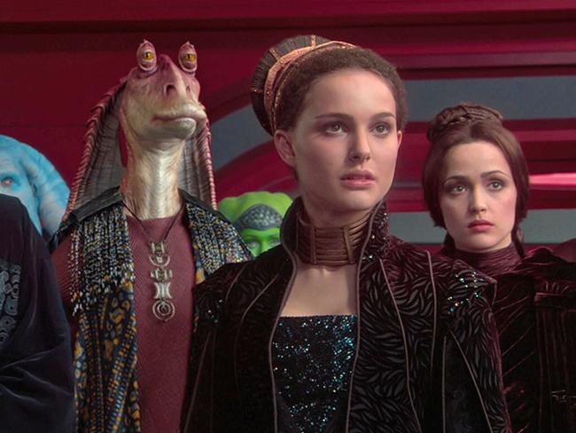 Natalie Portman and Rose Byrne in <i>Star Wars: Episode II — Attack of the Clones.</i>