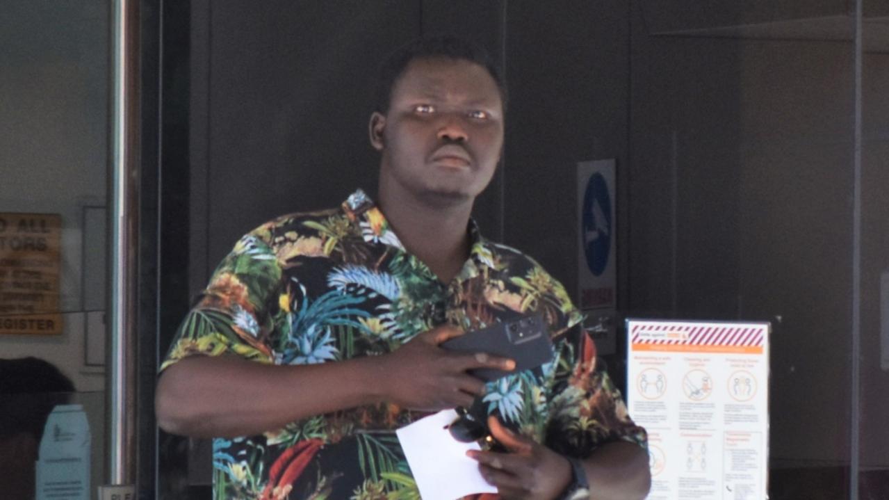 Ajak Alier Leuth leaving the Toowoomba Magistrate Court on Monday, January 23, after pleading guilty to assaulting a young woman at a house party. Picture: Toowoomba Chronicle