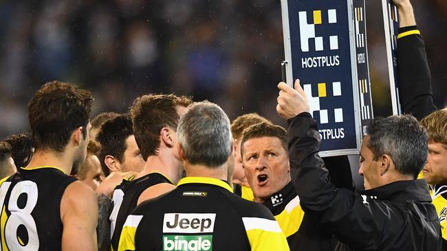 Damien Hardwick coached his first finals win on Friday night. Picture: Getty Images