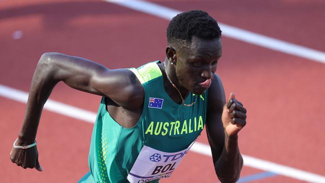 Peter Bol is one of Australia’s biggest track stars. Photo: Carmen Mandato/Getty Images/AFP.