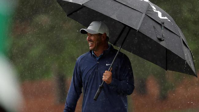 AUGUSTA, GEORGIA – APRIL 08: Brooks Koepka of the United States looks on from the seventh green during the third round of the 2023 Masters Tournament at Augusta National Golf Club on April 08, 2023 in Augusta, Georgia. Patrick Smith/Getty Images/AFP (Photo by Patrick Smith / GETTY IMAGES NORTH AMERICA / Getty Images via AFP)