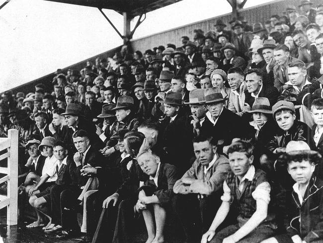 Part of the crowd watching a rugby league exhibition match at Brookvale Park in 1932. Picture Northern Beaches Library