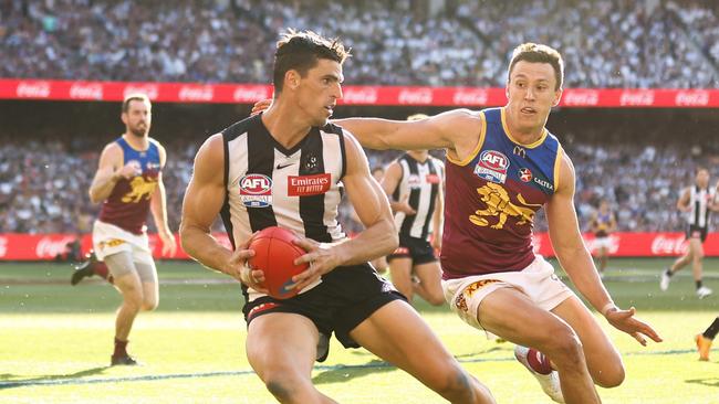 Sale product Scott Pendlebury is one of the best Collingwood players ever. Photo by Michael Willson/AFL Photos via Getty Images