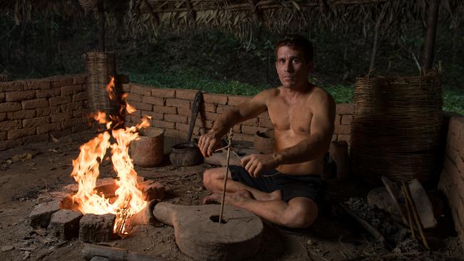 John Plant in the jungle near Cairns in Far North Queensland where he films his Primitive Technology videos. Picture: Marc McCormack