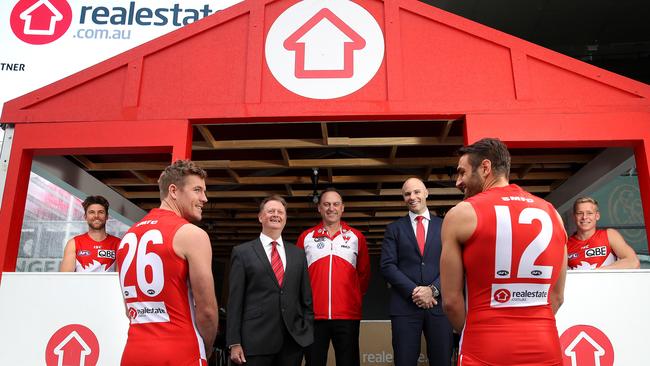 REA chief executive Owen Wilson (middle left) said there were “positive signs” of the property market rebounding. Picture: Phil Hillyard