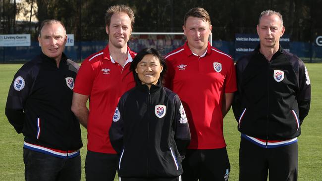 Gold Coast Knights coaches for Sean Lane, Grae Piddick, Erika Phan Dao, Dean Gregory (technical director) and Keith Stevens. Picture: Glenn Hampson