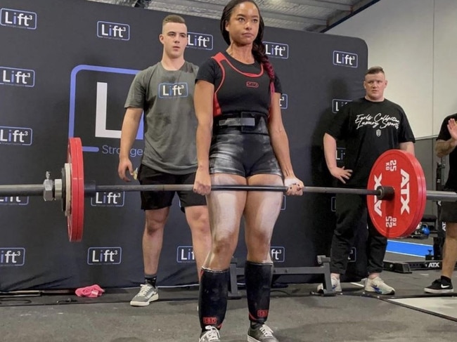 Since then she has continued her training and has gone on to compete in her first powerlifting competition where she hit her personal bests in three disciplines. Picture: Supplied