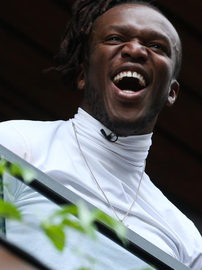 KSI was greeted by thousands of Aussie Fans in Australia. Picture: NCA Newswire/ Gaye Gerard