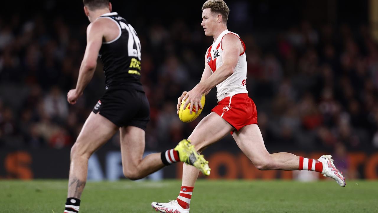 Chad Warner’s Sydney teammates voted him as one of the Swans’ MVP nominees. Picture: Getty Images