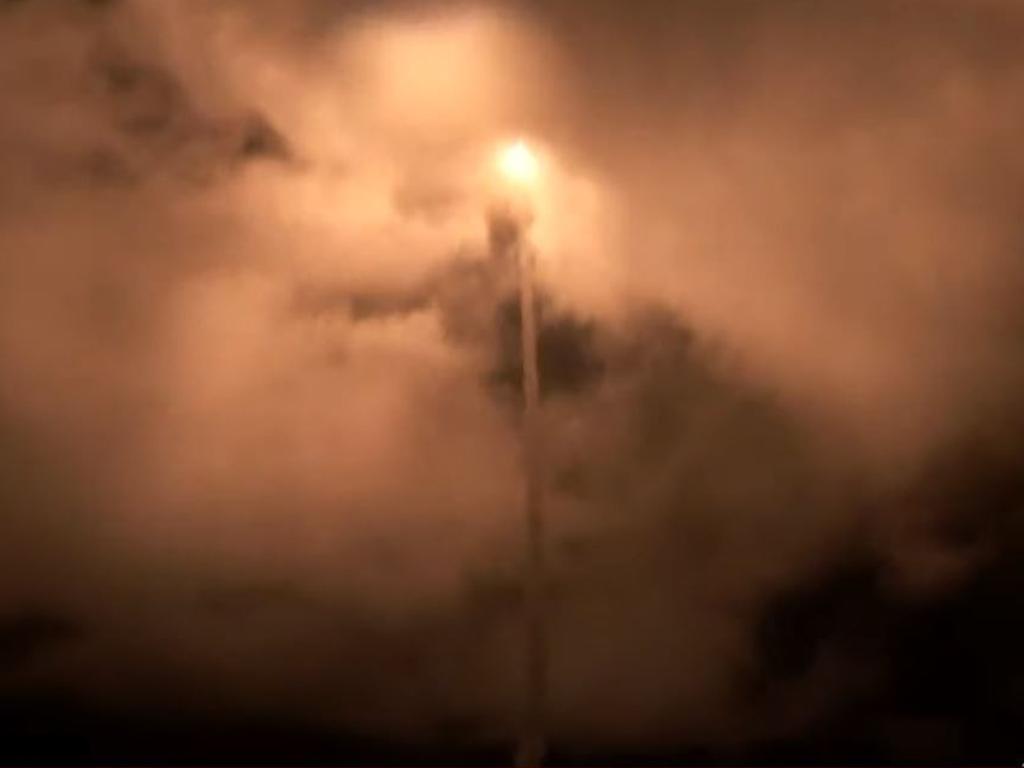 The rocket leaves the launch pad. It is the first of three NASA-designed rockets to be launched from the remote NT space centre. Image: Equatorial Launch Australia/Supplied