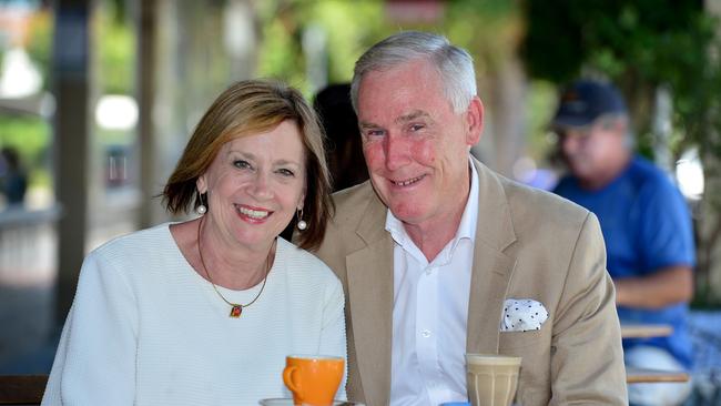 Jennifer Rankine and Michael Atkinson enjoy a coffee at Queen St Cafe, Croydon.