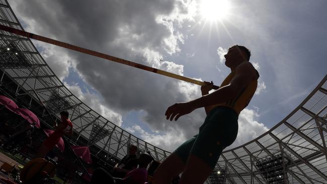 Australia's Kurtis Marschall prepares to compete at the World Athletics Championships in London. Picture: AP