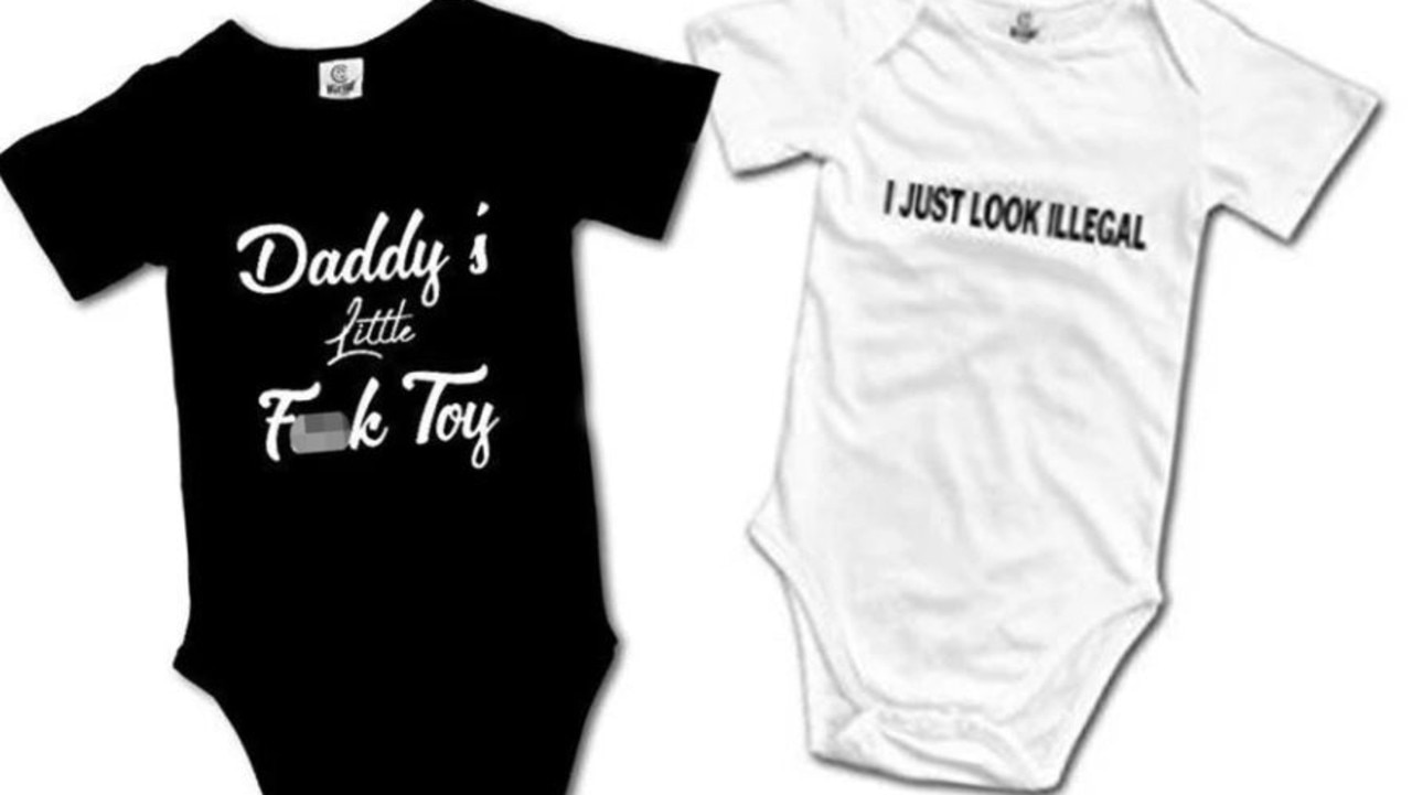 sells vile pro-paedophile baby clothing online