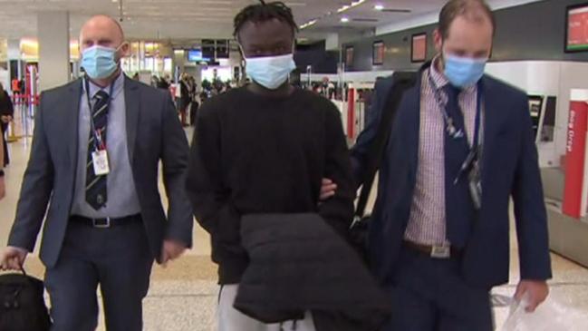 Operation Meld accused Mathiang Malok was extradited from Melbourne last April. Picture: 7NEWS