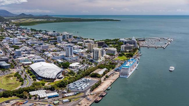 An aerial view of the area earmarked for the Tropical North Global Tourism Hub in Cairns. PICTURE: SUPPLIED