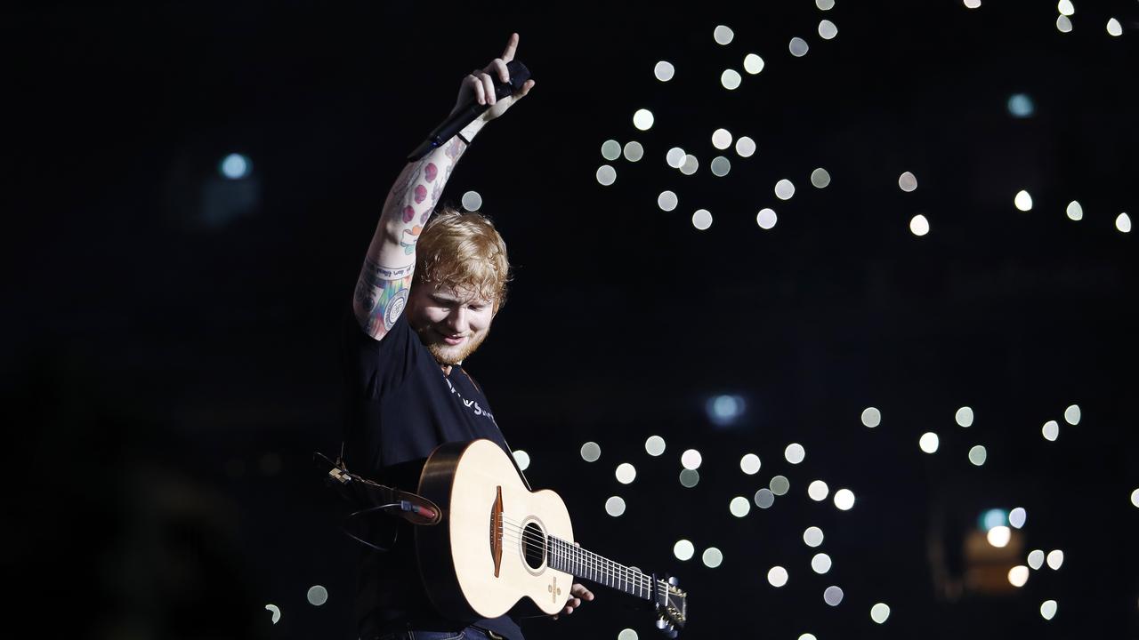 Ed Sheeran performing at Suncorp Stadium during his Australian tour in 2018. Picture: AAP