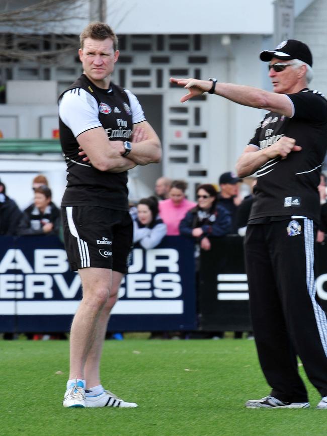 Malthouse and Buckley during training