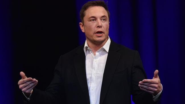 South Australia Opens World's Biggest Lithium Ion Battery. Credit — Jay Weatherill via Storyful                     Billionaire entrepreneur and founder of SpaceX Elon Musk speaking at the 68th International Astronautical Congress 2017 in Adelaide. Picture: Peter Parks