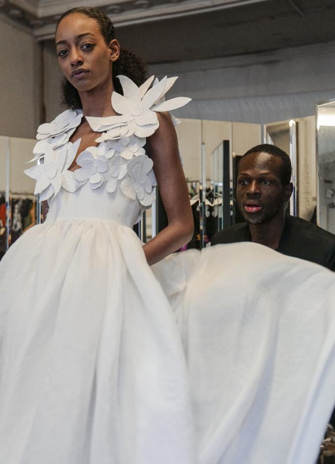 Kenyan fabric meets Haute Couture.