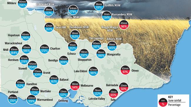 July 5 The Weekly Times rainfall map.