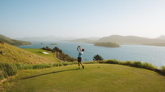 Hamilton Island Golf Course located on Dent Island. Picture: Tourism and Events Queensland.