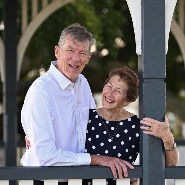 Ian Frazer with wife Caroline. Picture: Lyndon Mechielsen