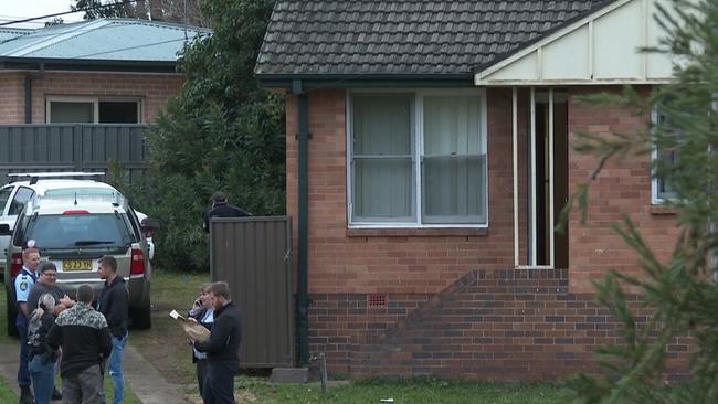 Police have set up a crime scene at the Tula Pl property in Tregear. Picture: TNV