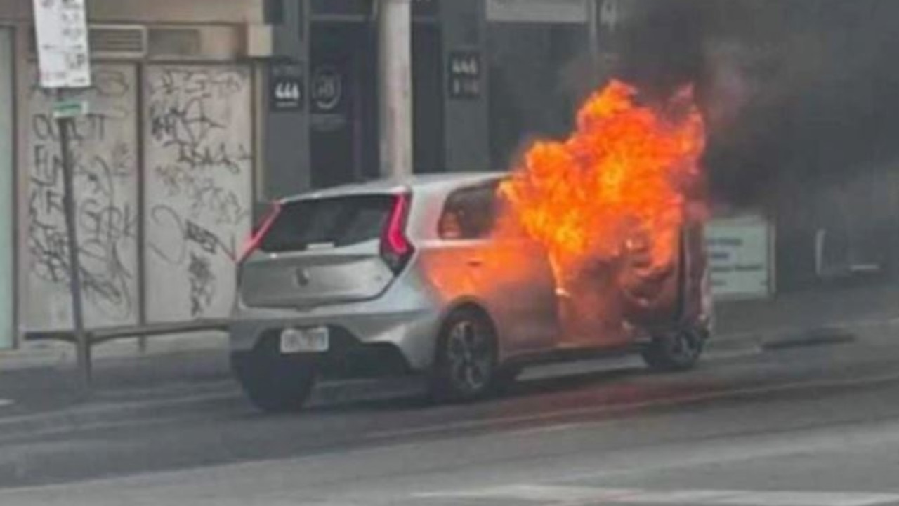 The man set himself and his car alight on Church St over Victoria's vaccine mandates.