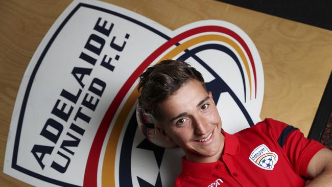 Adelaide United’s Carlo Armiento has been chased by Melbourne City. Picture SARAH REED